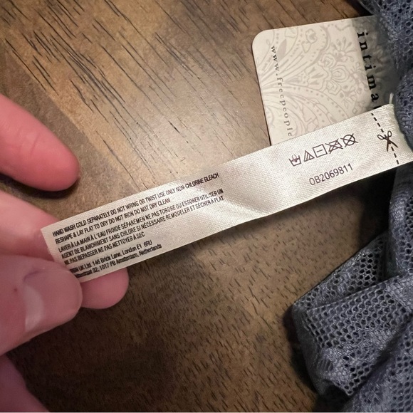 NWT FREE PEOPLE From Me To You Long Sleeve / Dusty Blue Grey Size Small - Picture 12 of 13